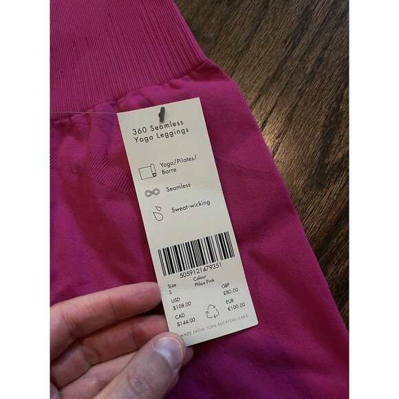 NWT Sweaty Betty 360 Seamless Yoga Leggings Womens Size Small Pink $108 - Picture 8 of 10